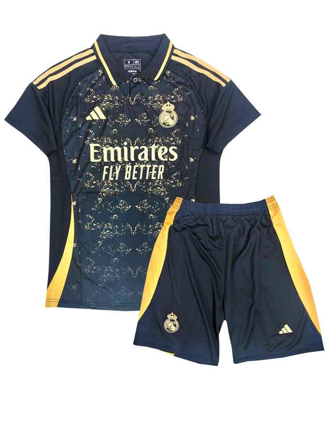 Real Madrid Black & Gold Jersey Kit