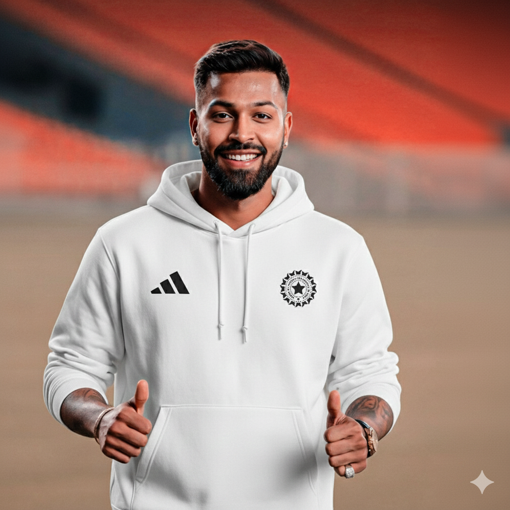 Team India Hoodie — White