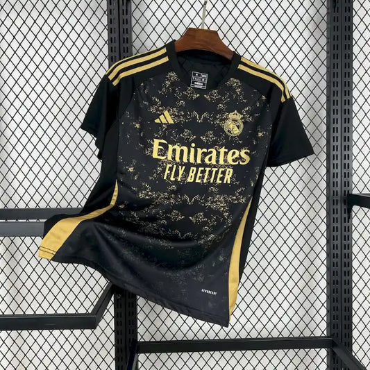 Real Madrid Black & Gold Jersey Kit
